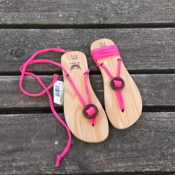 Mr Buho Lace Up Ankle Wrap Sandal Flat Flip Flop 7 - Picture 5 of 8